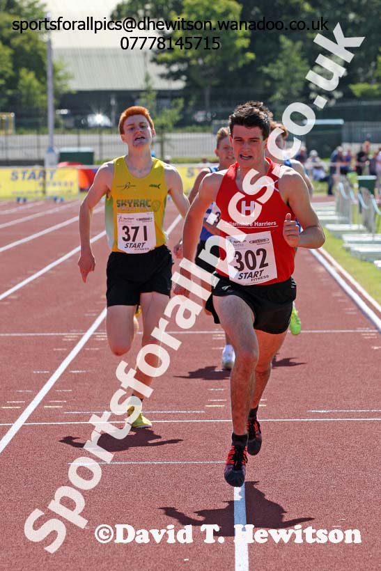 Under-17 mens 1500 metres. Photo: David T. Hewitson/Sports for All Pics